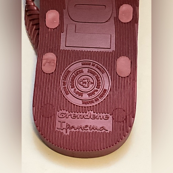 Ipanema burgundy sandals slippers 9 - Picture 12 of 12